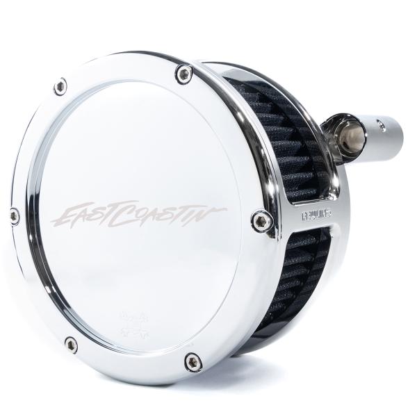 EAST COASTIN BA Air Cleaner Kit, Chrome finish, Black filter
