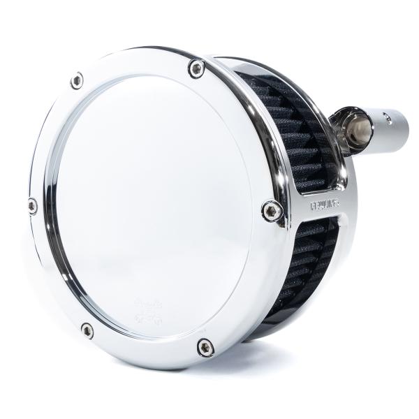 BA Air Cleaner Kit, Chrome finish, Black filter