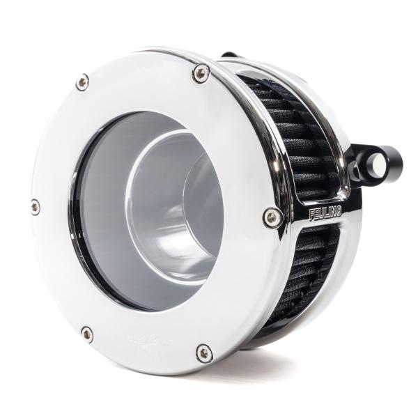 BA Air Cleaner Kit, Chrome finish, Black filter