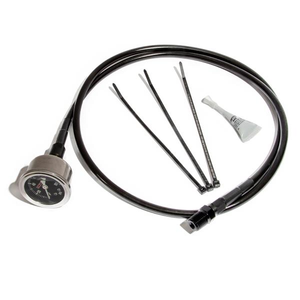 BLACK REMOTE OIL PSI GAUGE KIT M8